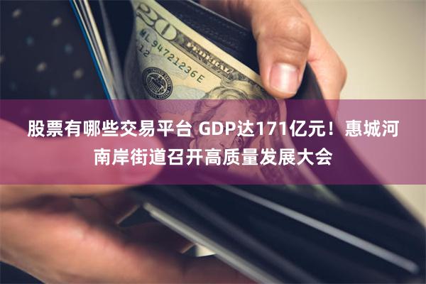 股票有哪些交易平台 GDP达171亿元！惠城河南岸街道召开高质量发展大会
