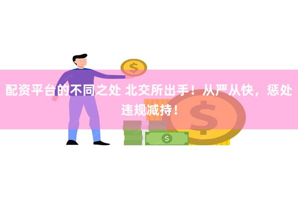 配资平台的不同之处 北交所出手！从严从快，惩处违规减持！